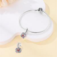 Pulsera de plata de dos tonos con colgante triple celestial de cuentas en forma de corazón para la fabricación de joyas - details 3