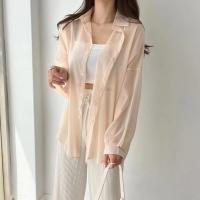 Blusas de Verano para Mujer Sencillas, Suaves, Resistentes al Sol, Moda Coreana Básica con Todo - details 3