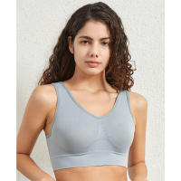Women solid color fitness sports bra top gym yoga athletic tight workout soft brassiere padded - details 20