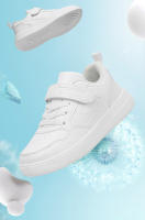 Zapatillas de deporte para niños, zapatos informales para niños, zapatos planos de cuero negro para caminar para estudiantes, calzado deportivo ligero antideslizante para niñas - details 2