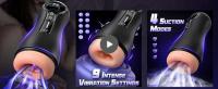 Leten-Vagina realista, masturbador de succión masculino automático con pantalla LED, Coño de bolsillo, masajeador de 9 vibraciones, Juguetes sexuales para adultos 18 - details 0