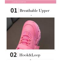 Zapatos deportivos de marca para niños, zapatillas transpirables de malla para niñas, zapatillas informales rosas para estudiantes, zapatillas antideslizantes para correr para niños - details 3