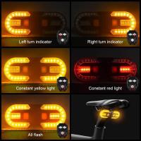 Luz Trasera para Bicicleta con Control Remoto Inalámbrico 5 Modos de Seguridad - details 1