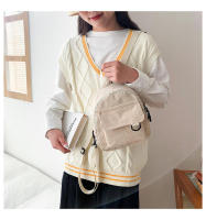 Mochila pequeña de lona para mujer con correa desmontable portátil para citas, viajes, compras, senderismo, camping - details 4