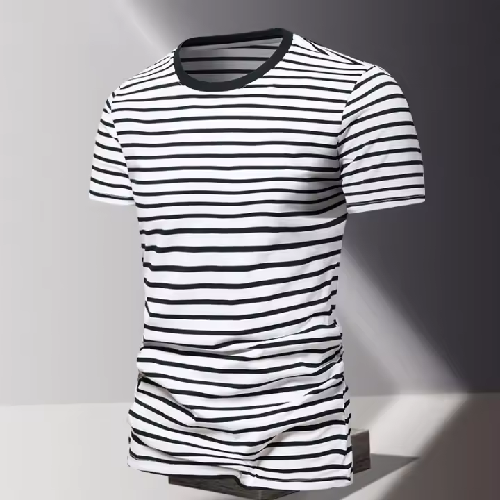 Camisetas Deportivas de Verano 2024 para Hombres Manga Corta, Cuello Redondo, Material de Poliéster, Secado Rápido, Transpirable, Para Correr al Aire Libre y Construir Músculos - 1