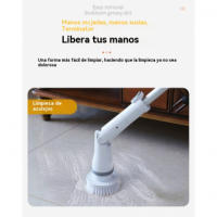 Cepillo de Limpieza Motorizado Inalámbrico Mango Largo Telescópico Cepillo para Suelos de Baño - details 5