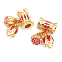 Collares de latón de Color dorado de 18K, pulseras, dijes, conectores, colgantes, cierres, cuentas, conector, suministros para fabricación de joyas, accesorios Diy- - details 10