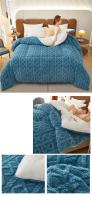 Manta de Invierno Super Grosora y Cálida para Cama con Peso de Cachemira Artificial Suave y Cómoda Calidez de Cojín de Cuero de Lamb - details 12