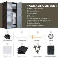 Armario Modular Organizador de Ropa de 12 Módulos para Hogar Estante de Almacenamiento para Dormitorio Negro - details 19