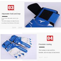 1 par de guantes de portero de talla 5-10, guantes antideslizantes de látex para portero de fútbol para niños, guantes de portero de juego suaves y gruesos, fútbol - details 2