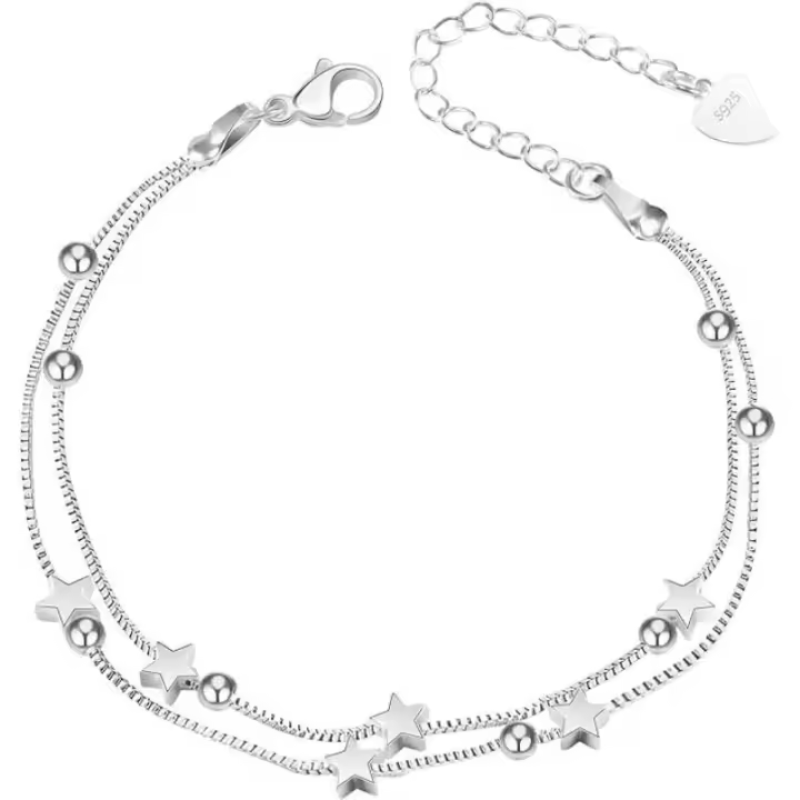 Pulseras de plata de ley 925,3 en 1 Para mujer, con Alas de Ángel, Regalos Originales Para Mujer - 1