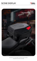MOTOCENTRIC Luz LED multifunción Bolsa de asiento trasero para motocicleta Bolsa trasera de motocross de gran capacidad Mochila impermeable para motocicleta Ligera - details 12