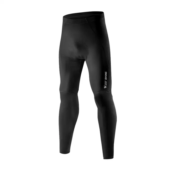 WEST BIKING-pantalones de Ciclismo de invierno con almohadillas, mallas de forro polar a prueba de viento, pantalones de compresión para bicicleta de carretera MTB Enduro, equipo deportivo térmico - 1