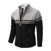 Chaqueta de suéter para hombre con forro de punto, cárdigan con capucha de otoño e invierno, chaqueta de suéter informal, ropa para hombre - details 2