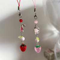 Encanto de Teléfono de Fresa Y2K Cadena de Teléfono de Frutas Lindas para Chicas - details 0