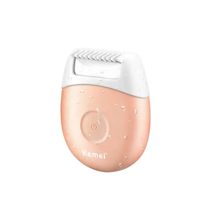 Kemei-afeitadora de pelo corporal para mujer, para cara Afeitadora eléctrica indolora, piernas y axilas, depiladora, recortadora de Bikini impermeable - 1