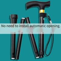 Bastón de aluminio de 4 secciones telescópico plegable alpenstock pista caminar senderismo palos poste nuevo pliegue duradero - details 8
