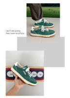 Nuevos zapatos de lona de realce medio-top verde militar tendencia de moda retro zapatos de hombre. - details 4