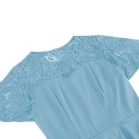 Elegante Vestido de Encaje con Detalles de Parche de Moda Retro Y2K Cuello Redondo Estilo Hepburn - details 15