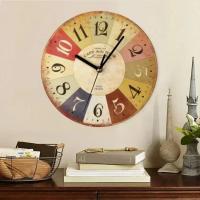 Reloj de pared silencioso de madera Vintage, diseño moderno, reloj Retro rústico Vintage, decoración para el hogar, oficina, cafetería, arte, reloj de pared grande - details 2
