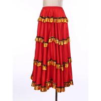 Faldas Flamenco española mujer, falda larga con volantes grandes, tre salón latino para danza del vientre, actuación de 360 - details 39