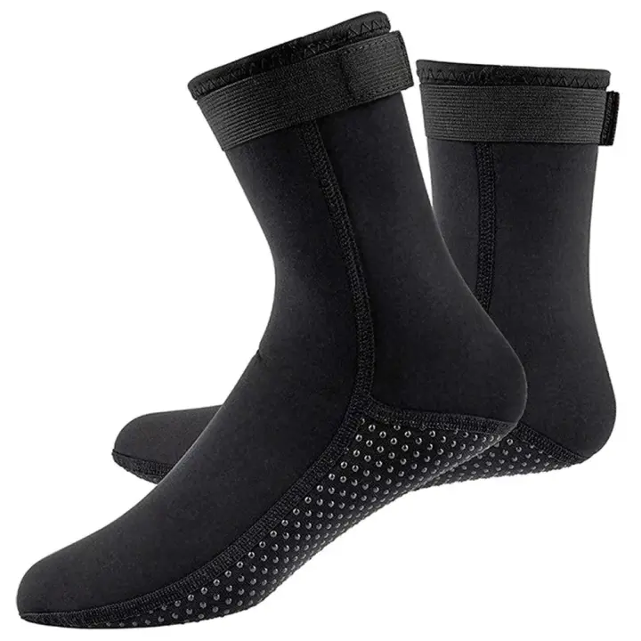 Calcetines de neopreno de 3mm para buceo, zapatos antideslizantes para adultos, elásticos, cálidos - 1