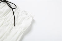 BUNO-Conjunto de 2 piezas fruncido de estilo dulce de gato extraño para mujer, camisola fruncida Sexy con cuello bajo y espalda descubierta + faldas con capas, ropa de calle de moda Y2K - details 15