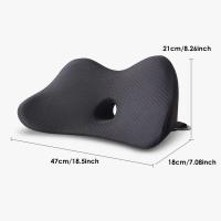 Ortesis viscoelástica para respaldo de coche, asiento, silla, oficina, siesta, almohadilla de masaje negra - details 7