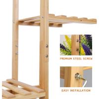 Decoración de Maceta de Bambú: Escalera Vertical para Flores Soporte de Estante para Esquina Exterior Interior Balcón Jardín Salón 40 x 20,2 x 121,9cm - details 17