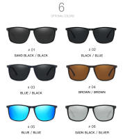 Toyear-gafas de sol polarizadas cuadradas Vintage para hombre, gafas de sol clásica masculinas de diseñador de marca de lujo TR90, montura para conducir y pescar - details 5