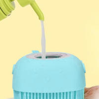 Cepillo de baño de silicona suave para perros y gatos, limpieza de aseo, ducha - details 4