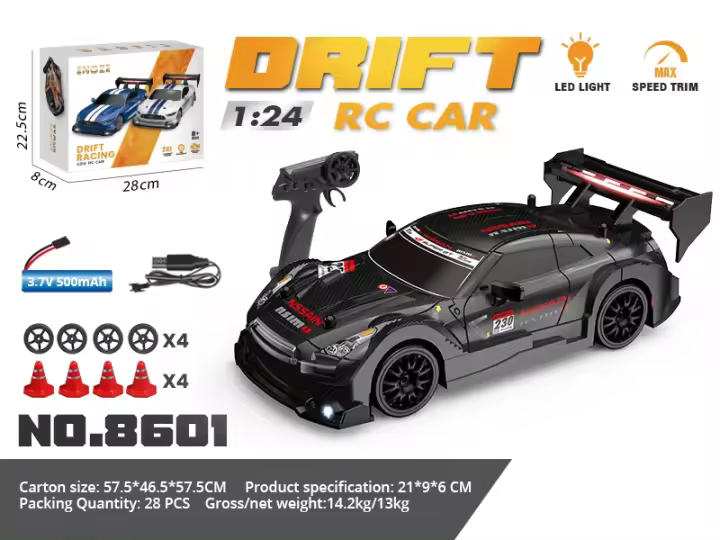 Coche de Drift RC 4WD de Alta Velocidad Control Remoto 2.4G Juguete de Carreras para Niños - 1