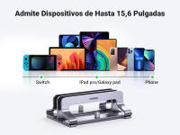 Ugreen Soporte de Portátil Vertical Ajustable 2 Ranuras Compatible con MacBook Pro/Air, Matebook, HP, iPad, Tablet Gris - details 4