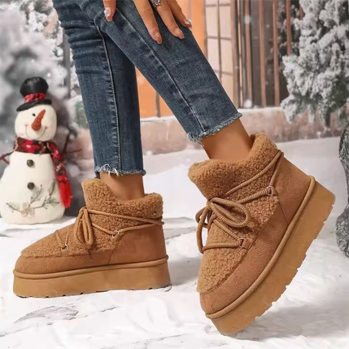 Botas de nieve para mujer otoño invierno zapatos cálidos - 1