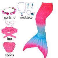 Disfraz de Sirena para Niña, Bañador Infantil, Bañador Bikini con Vestido de Princesa, Sin Monoaleta - details 4