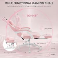 Silla de Oficina de Metal con Respaldar y Soporte Lumbar Asiento Amplio y Lleno de Cojín, Diseño de Malla Gris, GS11gr - details 50
