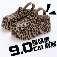 Sandalias de Tacón Alto de 9cm Punta Cerrada Suela Gruesa Diseño de Leopardo - details 25