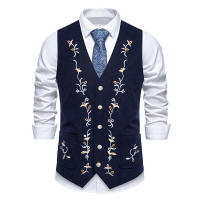 Chaleco Retro de Cuello en V Moda de Fiesta de Ocio para Hombres Material de Poliéster - details 1