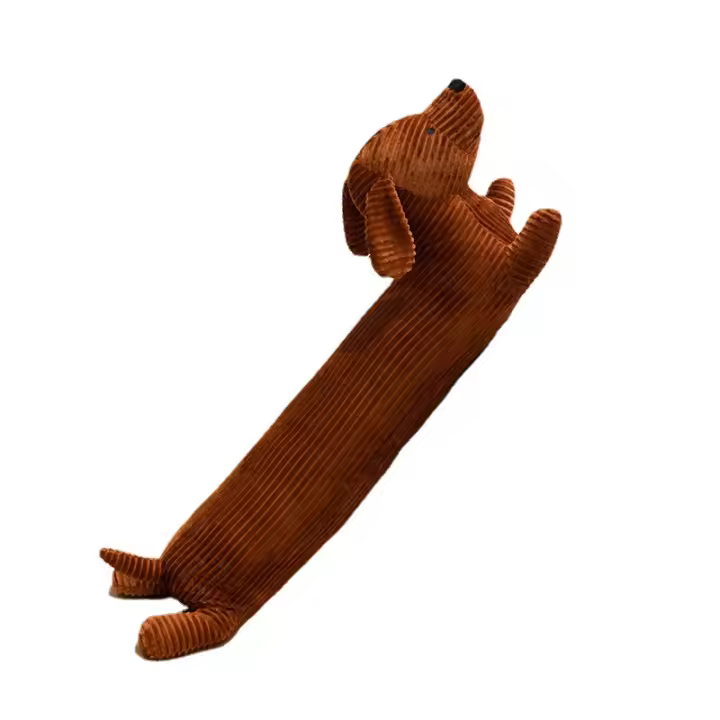 Cojín de Perro Dachshund Corto y Lindo Marrón de NUBECOM con Algodón PP y Peluche Corto para Sofá Regalo de Año Nuevo - 1