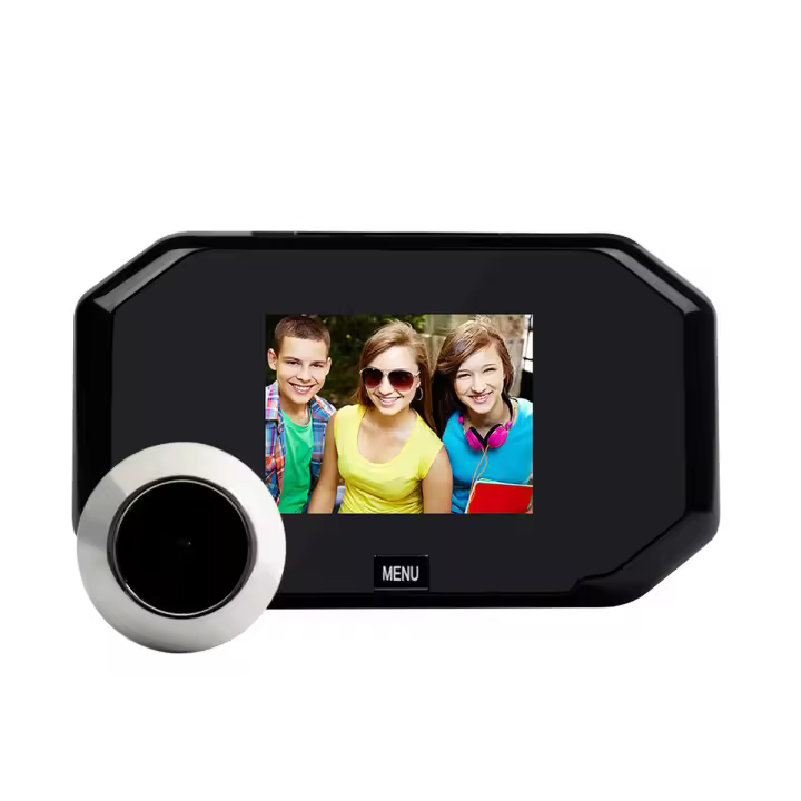 Mirilla inteligente electrónica puerta remoto monitor Timbre con camara exterior - 1