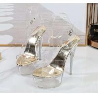 Tacones altos de cristal de pasarela sexy y de moda. - details 15