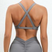 Ropa de yoga desnuda, sujetador de yoga para ejercicio de secado rápido ajustado para mujer, sujetador de fitness de belleza con espalda cruzada para correr al aire libre - details 4
