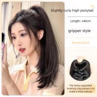 Extensión de cabello sintético con cola de caballo recta ligeramente levantada de 12/16 pulgadas, peluca con cola de caballo con Clip, peluca de cola de caballo en capas dulces - details 10