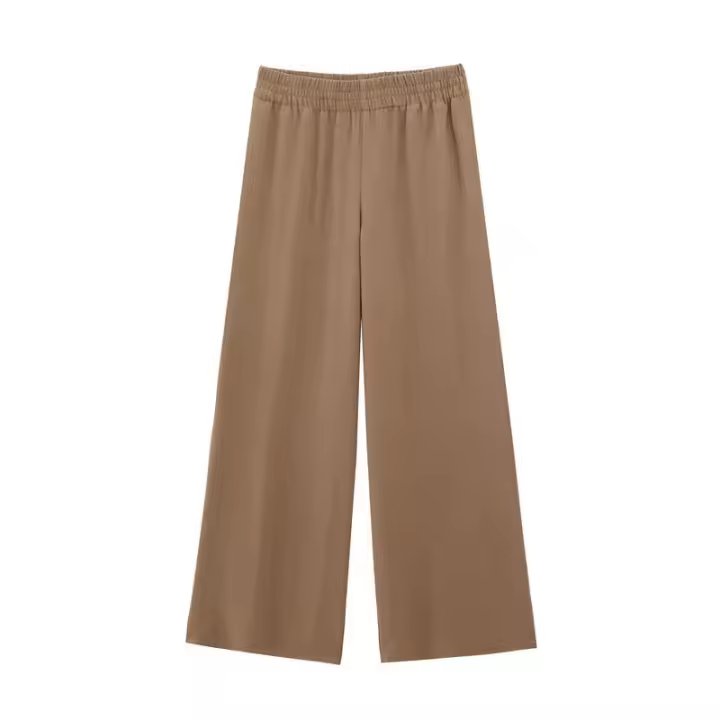 Conjunto de Dos Piezas para Mujer OUWU Camisa Tipo Kimono con Cordones Top y Cintura Elástica - 1