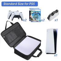 Bolsa de almacenamiento de viaje, estuche de transporte para accesorios de PS5, protector de hombro, estuche grande de lona, bolso para consola de juegos PS5 - details 3