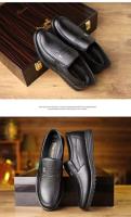 Zapatos planos transpirables informales con un solo botón a la moda británica de negocios de piel de vaca con punta redonda para hombre - details 7