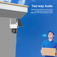 Cámara de vigilancia Solar WIFI 4G, videocámara remota para exteriores, inalámbrica, visión nocturna, HD, a todo Color, CCTV inteligente - details 8