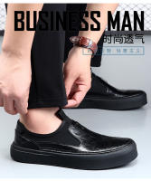 Nuevos mocasines casuales de hombre de un pedal de cuero transpirable - details 2