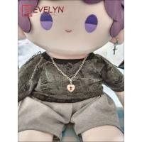Evelyn (muñeca) ropa de juguete de peluche de 40cm, camiseta negra, pantalones, collar, Clip para la oreja, decoración, regalo, ropa de amor y espacio profundo - details 3