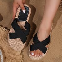 Sandalias Planas Negras para Mujer Pisa Fuerte con Estilo, Ligereza y Comodidad en Verano, Zapatillas de Playa Antideslizantes, Calzado Casual - details 1